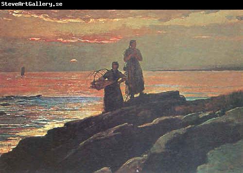 Winslow Homer Sunset, Saco Bay